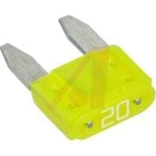 ATM BLADE 20 AMP MINI-FUSE-BUSSMANN-YELLOW-ATM20