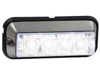 BUYERS 4.875" RECTANGULAR LED STROBE LIGHT CLEAR 8891006 HOUSED IN HEAVY DUTY ALUMINUM BUY8891006