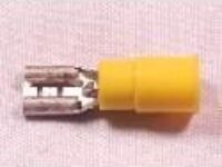 12-10 AWG .250 FEMALE QUICK DISCONNECT, NYLON - YELLOW - C2143