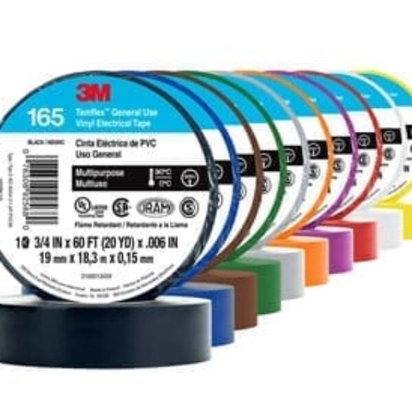 3M™ Temflex™ Vinyl Electrical Tape 165 Black - 1653m